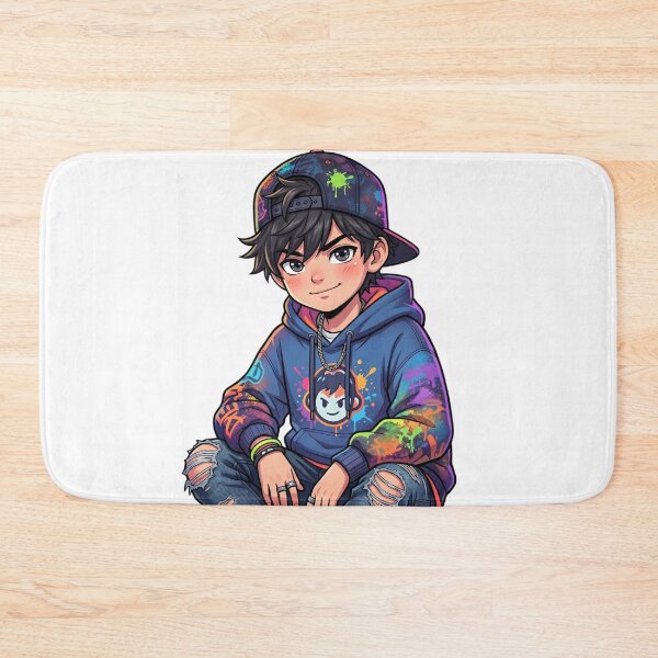 Item preview, Cute Streetwear Boy Attitude – Anime Cartoon Urban Kid 8K PNG Stylish Hoodie Art designed and sold by krishna-artdesigns.