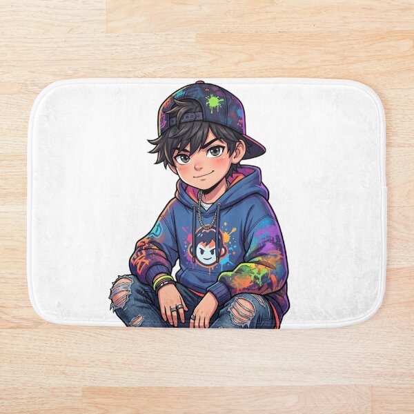 Item preview, Lindo chico con actitud de streetwear – Anime Cartoon Urban Kid 8K PNG Arte de sudadera con capucha elegante designed and sold by krishna-artdesigns.