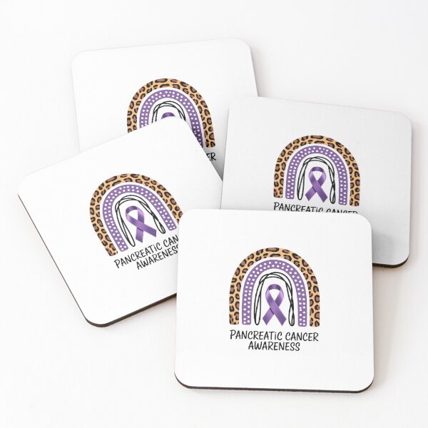 Item preview, Pancreatic Cancer Rainbow Purple Ribbon Pancreatic Cancer Awareness designed and sold by SapfireStuArt.