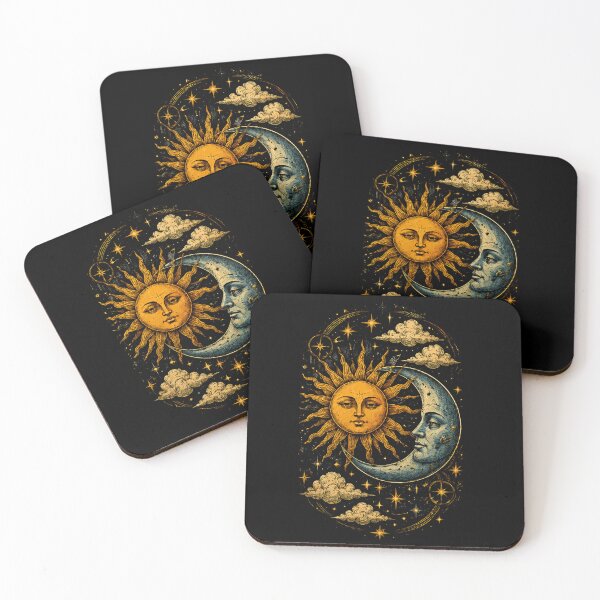 Item preview, Celestial Sun and Moon Alchemy Vintage Engraving | Mystic Astrology Art designed and sold by Mystic & Celestial Art.