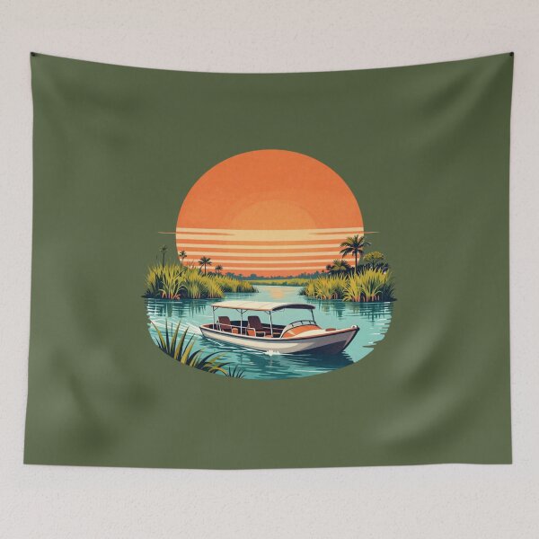 Item preview, Florida Everglades Airboat Sunset designed and sold by piketo.