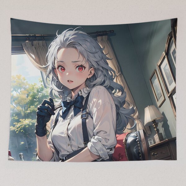 Item preview, Noi Dorohedoro Sunlit Room Silver Hair Waifu Scene designed and sold by PMartistStudio.