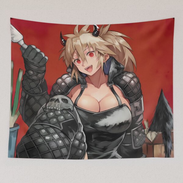 Item preview, Nikaido Dorohedoro Horned Chef Energy In Black Armor Style designed and sold by PMartistStudio.