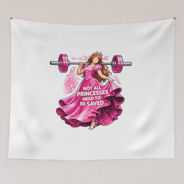 Item preview, Not All Princesses Need To Be Saved Gym Princess designed and sold by Digistore1221.
