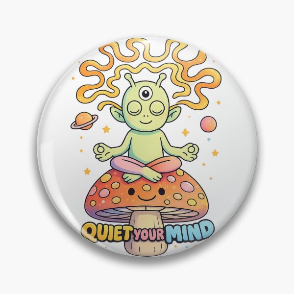 Item preview, Quiet Your Mind Shirt – Meditating Alien on Mushroom designed and sold by SoftSproutstu.