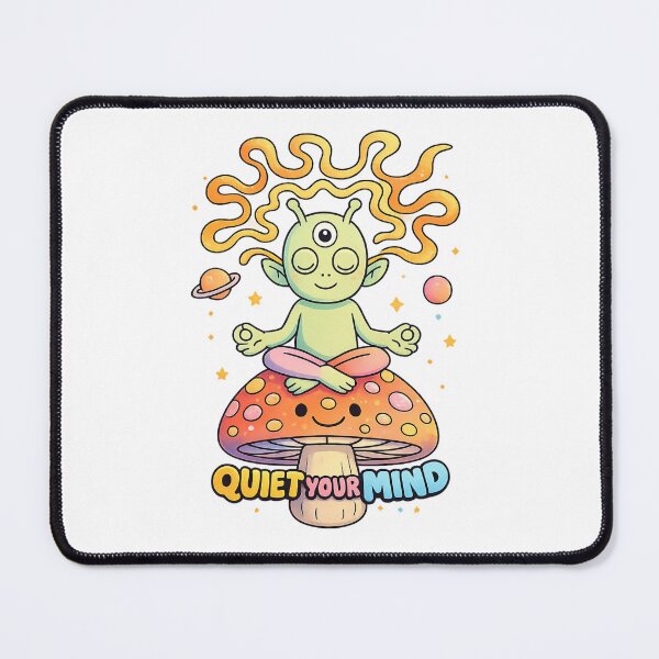 Item preview, Quiet Your Mind Shirt – Meditating Alien on Mushroom designed and sold by SoftSproutstu.