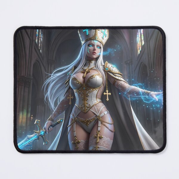 Item preview, White Priestess of the Blue Light designed and sold by GalleryBrisArt.