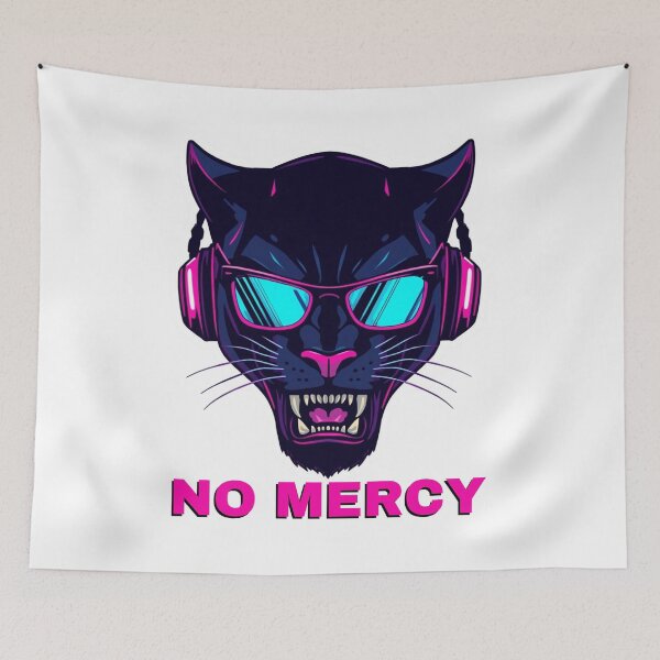 Item preview, No Mercy - Cyberpunk Rockstar Neon Panther designed and sold by BrokenVibe.