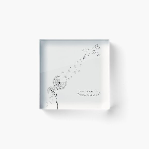 Item preview, Forever in My Heart Dog Memorial Dandelion Art designed and sold by Paw-Soul.