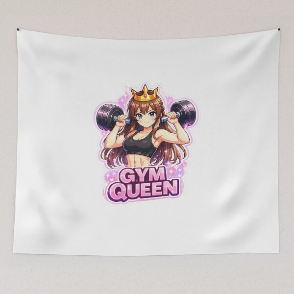 Item preview, Gym Queen Cute Anime Girl Fitness designed and sold by Digistore1221.