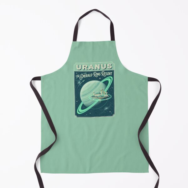 Item preview, Uranus Rings Retro NASA Travel Poster Emerald Resort designed and sold by RetroRewind Studio.