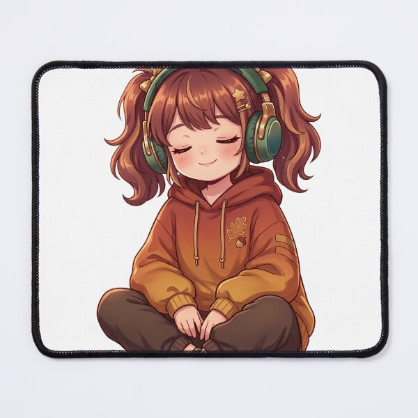 Item preview, Kawaii Anime Girl Headphones – Cute Cozy Hoodie Pastel Aesthetic 8K PNG Chill Vibe Art designed and sold by krishna-artdesigns.