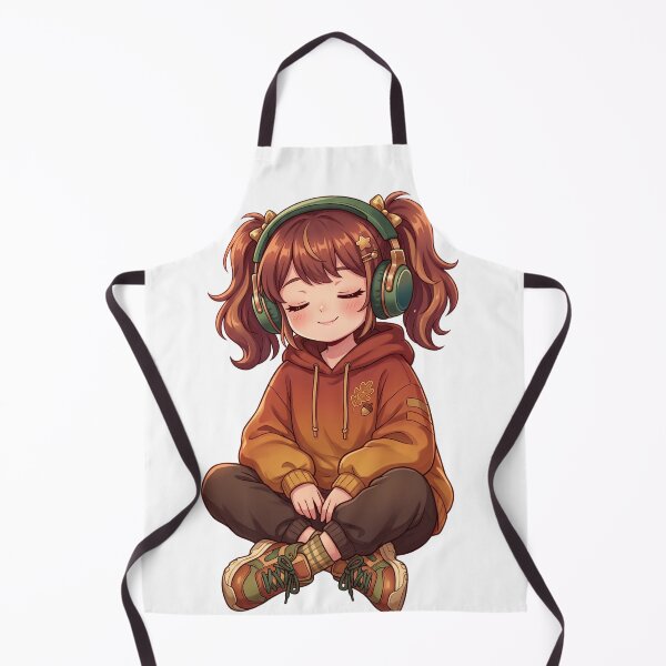 Item preview, Kawaii Anime Girl Headphones – Cute Cozy Hoodie Pastel Aesthetic 8K PNG Chill Vibe Art designed and sold by krishna-artdesigns.