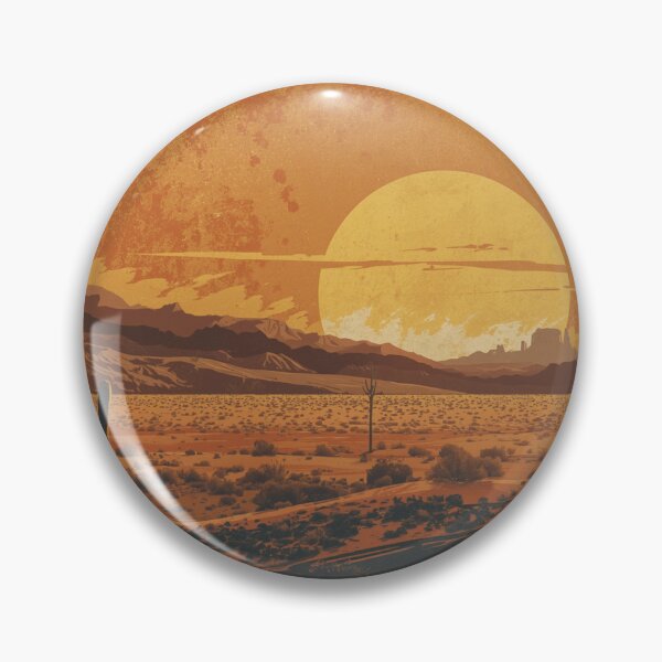 Item preview, Vintage Desert Sunset Retro Landscape  designed and sold by Shanker-studio.