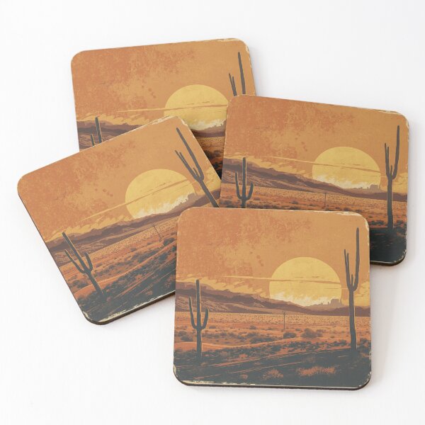 Item preview, Vintage Desert Sunset Retro Landscape  designed and sold by Shanker-studio.
