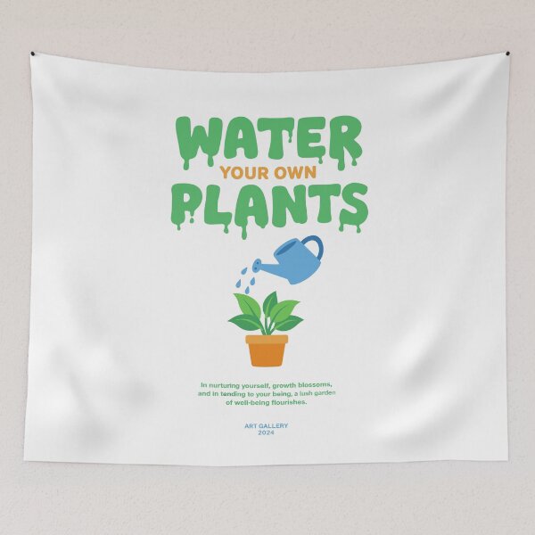 Item preview, Water Your Own Plants Self Care Poster designed and sold by Matinez Pink.
