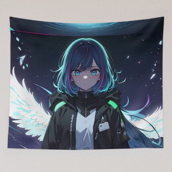 Item preview, Akane Kurokawa Oshi no Ko Neon Wings Cosmic Glow designed and sold by PMartistStudio.