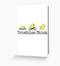 Triathlon-Küken Grußkarte