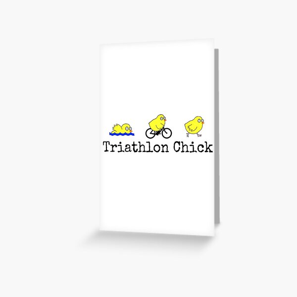 Triathlon Chick Greeting Card