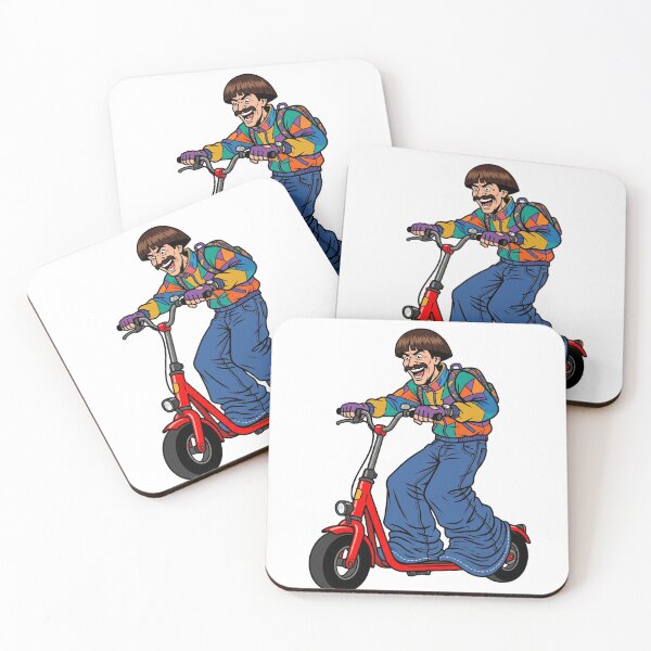 Item preview, Retro Red Scooter Bowl Cut Musician designed and sold by Tel A Pet.