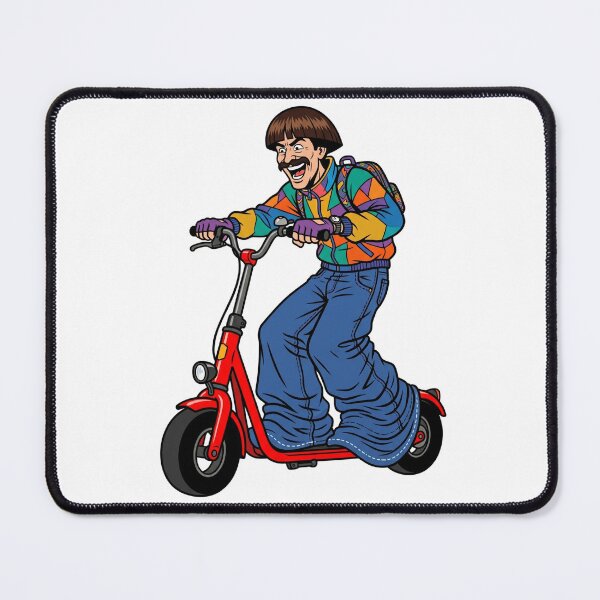Item preview, Retro Red Scooter Bowl Cut Musician designed and sold by Tel A Pet.