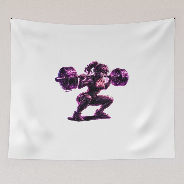 Item preview, Purple Barbell Squat Gym Woman Fitness designed and sold by Digistore1221.