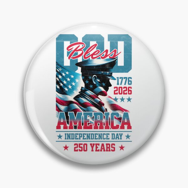 Artikelvorschau, God Bless America 250 Jahre - 1776-2026 - Independence Day - Veteran Design entworfen und verkauft von RMD-Design.