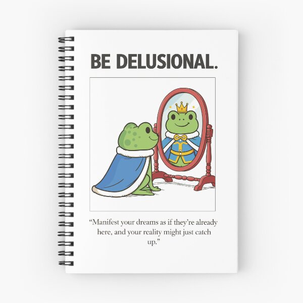 Item preview, Be Delusional Frog King Mirror Poster designed and sold by Matinez Pink.