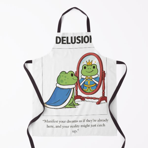 Item preview, Be Delusional Frog King Mirror Poster designed and sold by Matinez Pink.