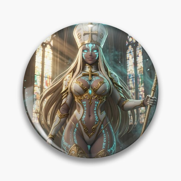 Item preview, White Priestess of the Blue Light designed and sold by GalleryBrisArt.