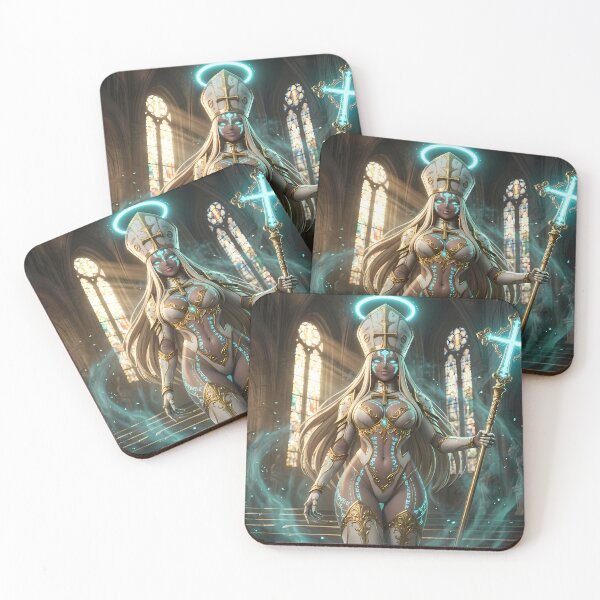 Item preview, White Priestess of the Blue Light designed and sold by GalleryBrisArt.