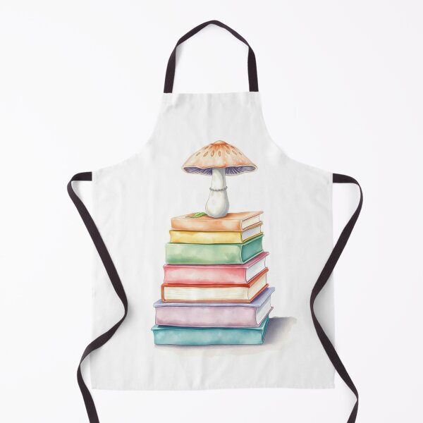 Item preview, Watercolor Mushroom Perched on Stacked Books designed and sold by Vida e Arte.