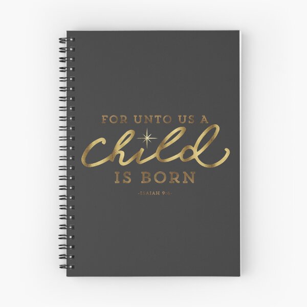 Item preview, For Unto Us a Child Is Born Isaiah 9:6 Christmas Bible Verse Christian Scripture Art designed and sold by Blessed Be Your Name.