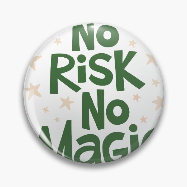Item preview, No Risk No Magic Starry Typography Poster designed and sold by Matinez Pink.