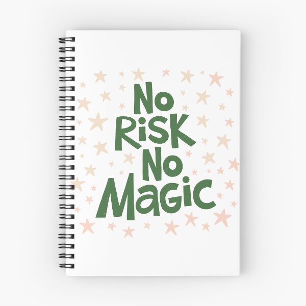 Item preview, No Risk No Magic Starry Typography Poster designed and sold by Matinez Pink.