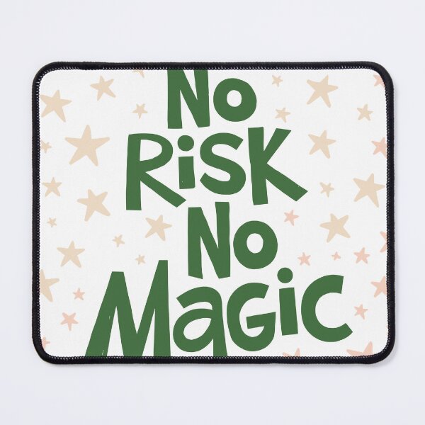 Item preview, No Risk No Magic Starry Typography Poster designed and sold by Matinez Pink.