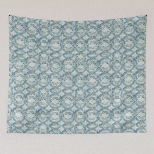 Item preview, Boho Moroccan Blue Tile Pattern | Vintage Mediterranean Ceramic Design designed and sold by poppet103.