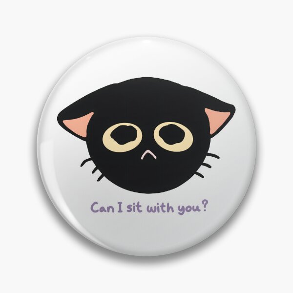 Item preview, Can I Sit With You? Black Cat Pouting designed and sold by Deep Descent.