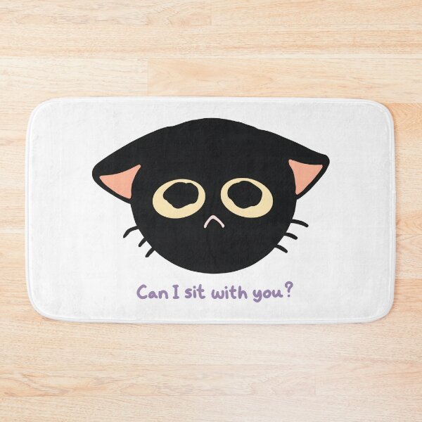 Item preview, Can I Sit With You? Black Cat Pouting designed and sold by Deep Descent.