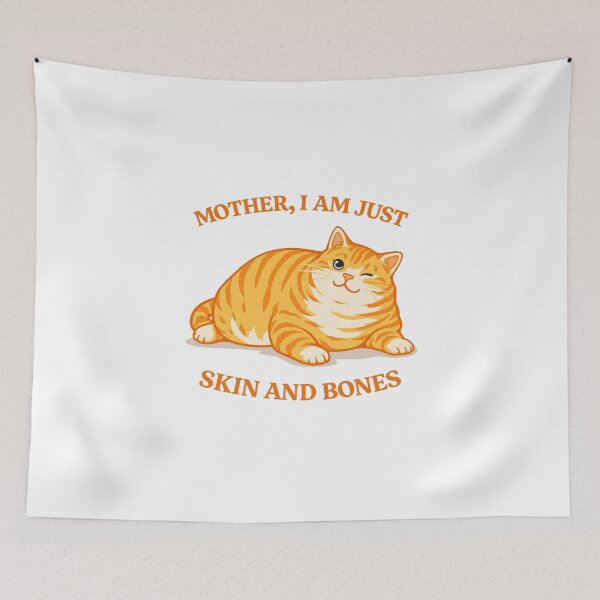 Item preview, Skin and Bones Fat Orange Cat Poster designed and sold by Matinez Pink.