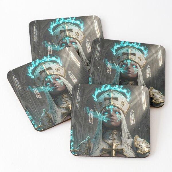 Item preview, White Priestess of the Blue Light designed and sold by GalleryBrisArt.