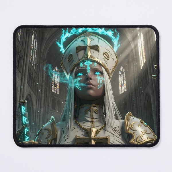 Item preview, White Priestess of the Blue Light designed and sold by GalleryBrisArt.
