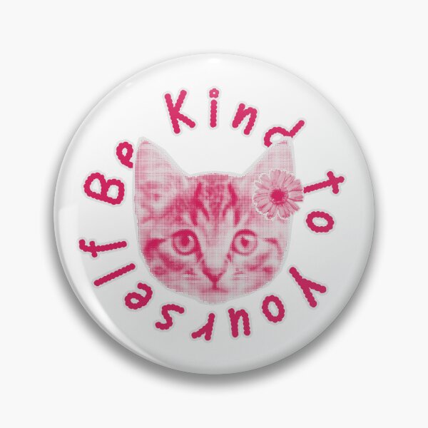Item preview, Be Kind to Yourself Cat Flower designed and sold by YQvibe Studio.