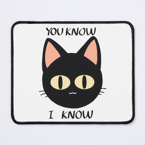 Item preview, You Know I Know Staring Black Cat designed and sold by Deep Descent.