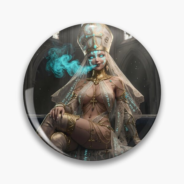 Item preview, White Priestess of the Blue Light designed and sold by GalleryBrisArt.
