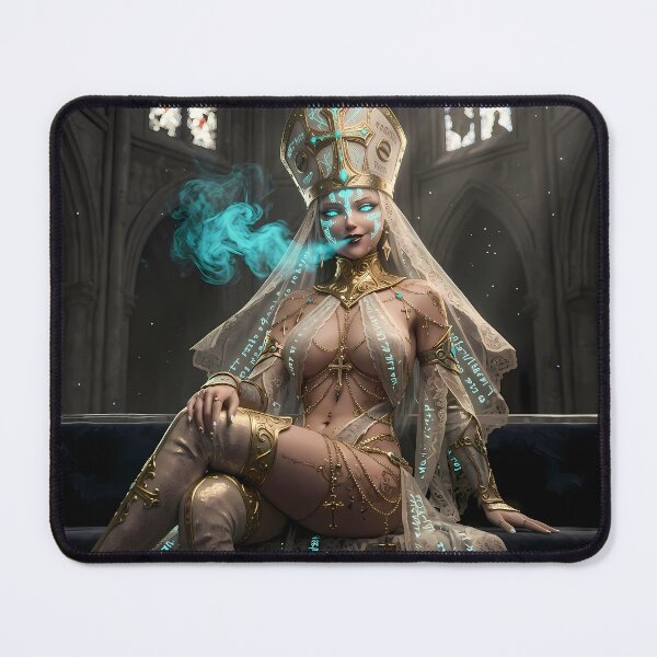 Item preview, White Priestess of the Blue Light designed and sold by GalleryBrisArt.