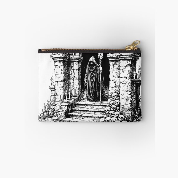 Item preview, Grim Reaper in the Cathedral Gates Poster designed and sold by Matinez Pink.