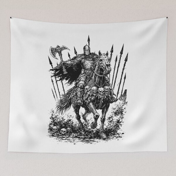 Item preview, Skull-faced Cavalry Raider Poster designed and sold by Matinez Pink.