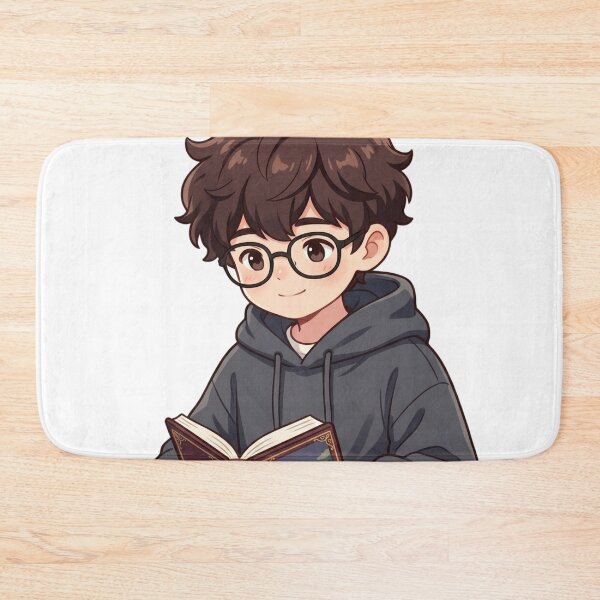 Item preview, Kawaii Book Boy – Cute Anime Reader Aesthetic designed and sold by krishna-artdesigns.