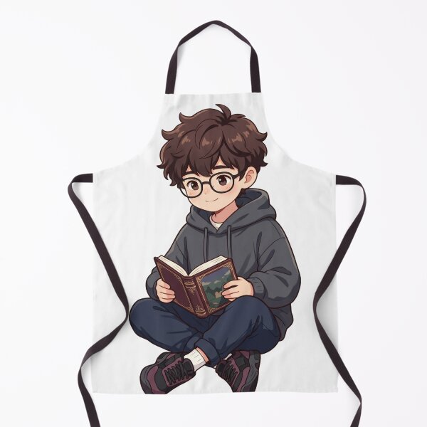 Item preview, Kawaii Book Boy – Cute Anime Reader Aesthetic designed and sold by krishna-artdesigns.